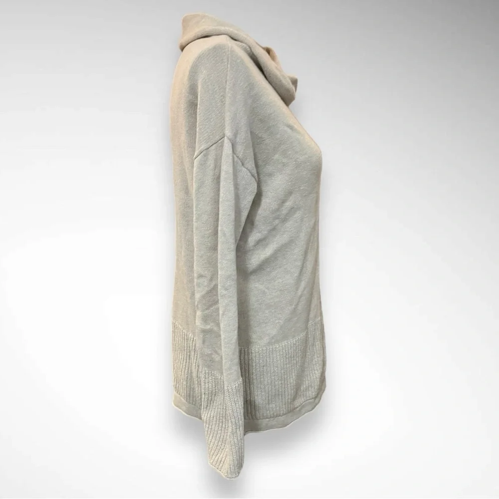 J.JILL PURE JILL Women's Beige Cowl Neck Lightweight Wool Blend Sweater XS | EUC